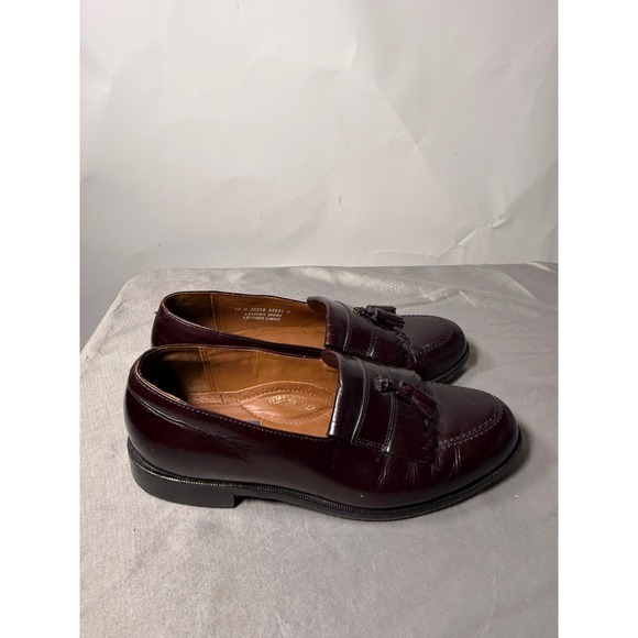 Bostonian Classics‎ Mens Burgundy Leather Kiltie Tassel Loafers 9.5 M 20328 main image 7